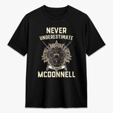 McDonnell of Glengarry Modern Tartan Crest 2D T-shirt - Never Underestimate Style